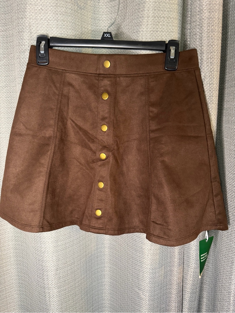 SET NWT Halara Brown Button-Front Mini Skirt and NWOT Love Tree Tank Top - Picture 5 of 13